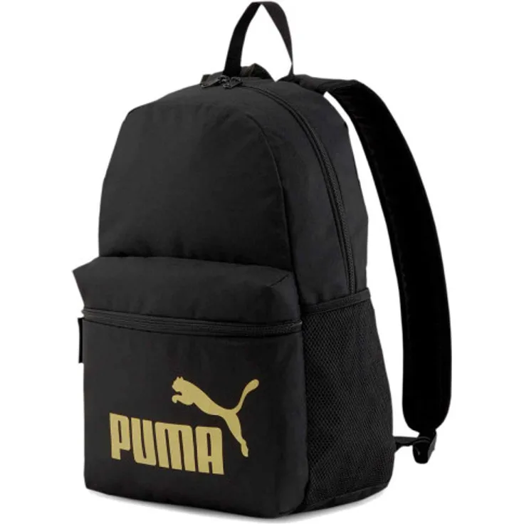 Puma Freizeitrucksack Phase Puma, schwarz, Gold