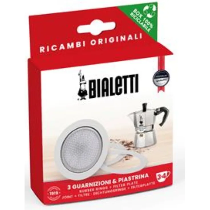Bialetti Ersatzset 6 Tassen Alu 1 Dichtung +1 Filter