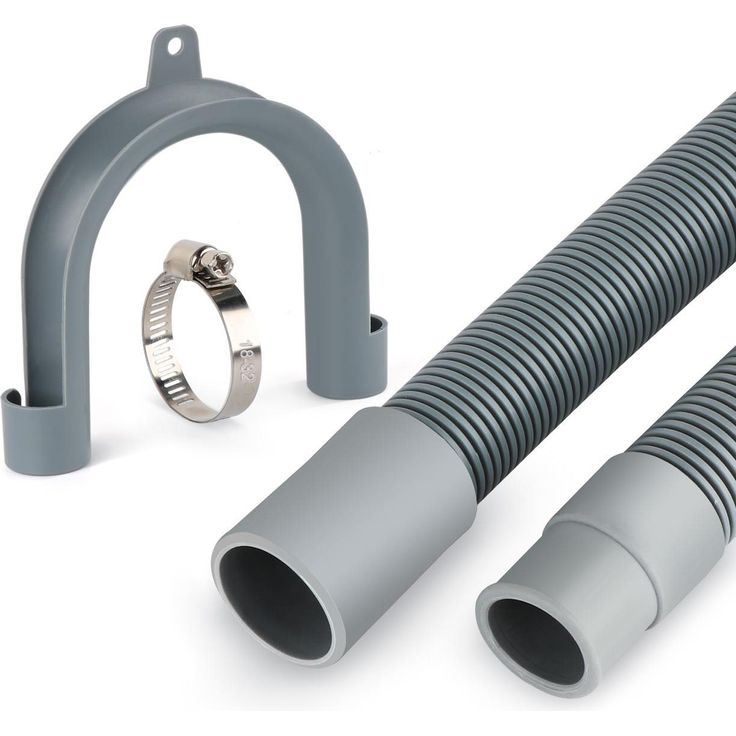 Homewit Ablaufschlauch Ablaufschläuche Verlängerung Set 1,5m, Zubehör für für Trockner Geschirrspüler und Trinkwasser Zubereitungsgeräte, Zulaufschlauch Verlängerung mit Bügel und Schlauchschellen