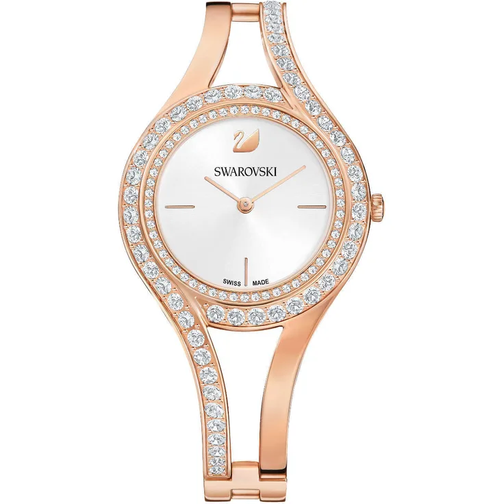 Swarovski Damen Uhr 5377576 Eternal, Metallarmband, weiss, rosé vergoldet