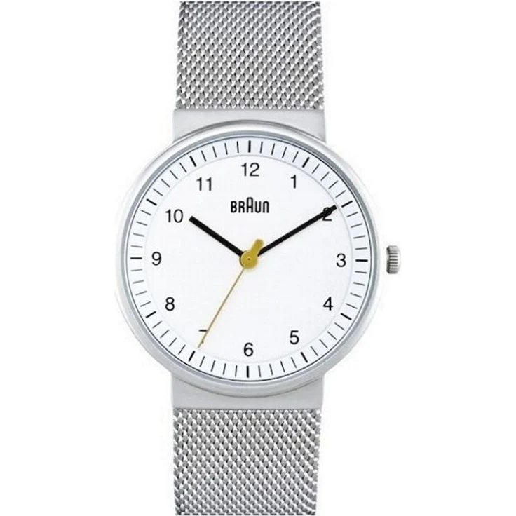 braun Armbanduhr Damen Classic BN0031WHSLMHL 66527, Quarzuhr, 32 mm, silber