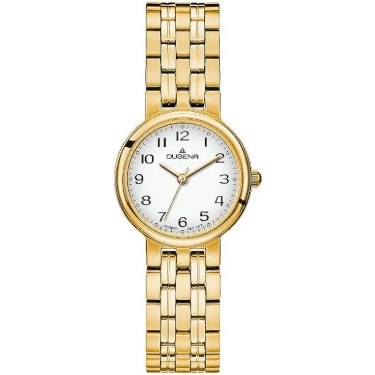 Dugena Armbanduhr Damen Traditional Classic Brenda 4460724, Analoguhr, 26 mm, gelbgold