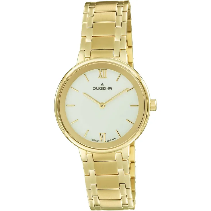 Dugena Damen Armbanduhr Cosima 4460998 goldfarben Saphirglas