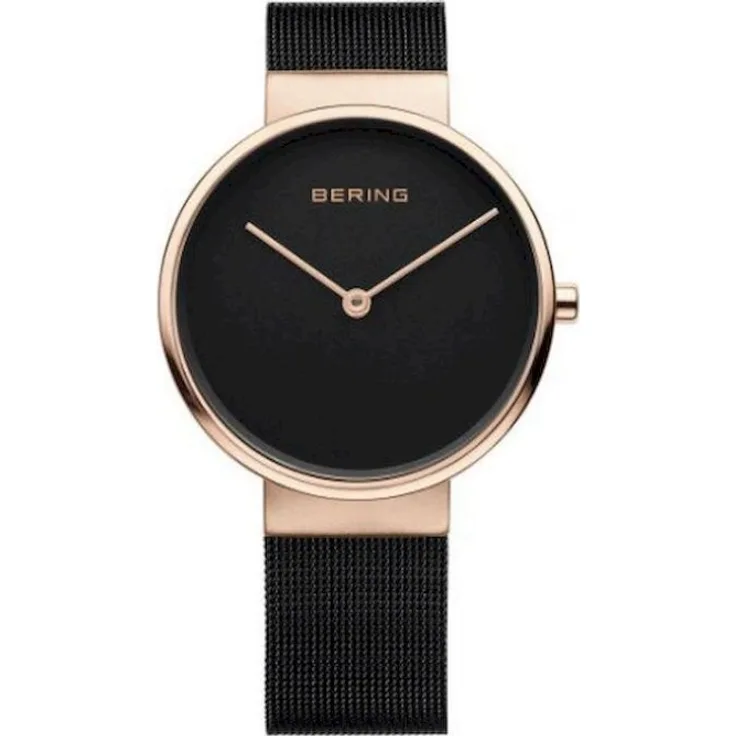 Bering Armbanduhr Damen Classic Collection 14539 166, Analoguhr, 39 mm, schwarz