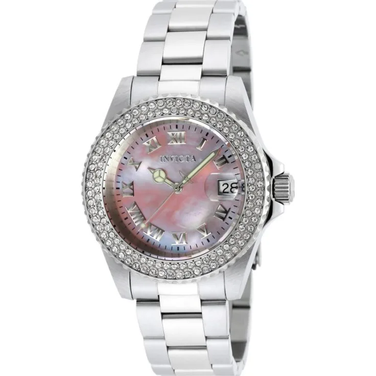 Invicta Angel 19874 Damenuhr 40mm, Quarzuhr, 40 mm, silber