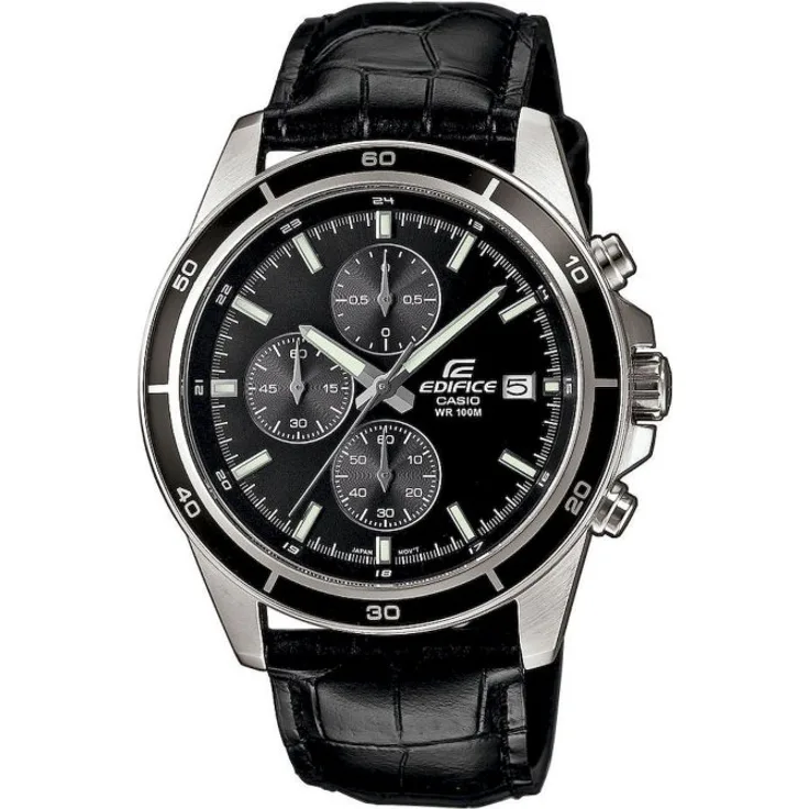 Casio Armbanduhr Herren Chronograph Edifice Uhren EFR 526L 1AVUEF, Quarzuhr, 44 mm, schwarz