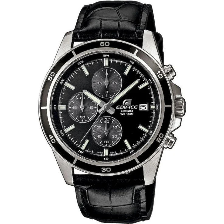 Casio Armbanduhr Herren Chronograph Edifice Uhren EFR 526L 1AVUEF, Quarzuhr, 44 mm, schwarz