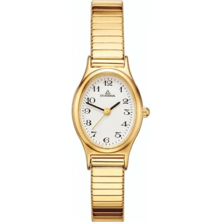 Dugena Armbanduhr Damen Basic 2011 4168003, Quarzuhr, 21 mm, gelbgold