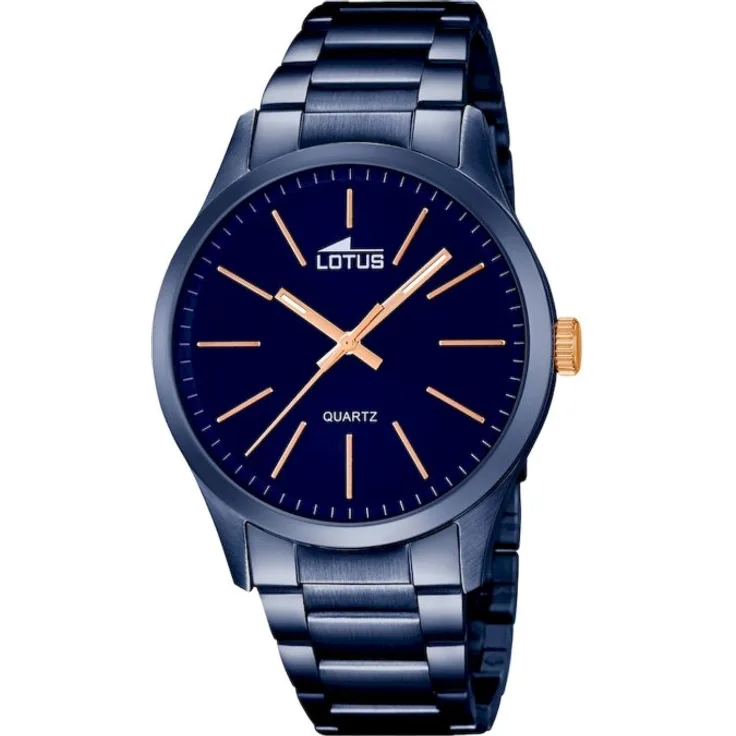 Lotus Armbanduhr Herren Chronograph Minimalist 18163 2, Quarzuhr, 42,1 mm, blau