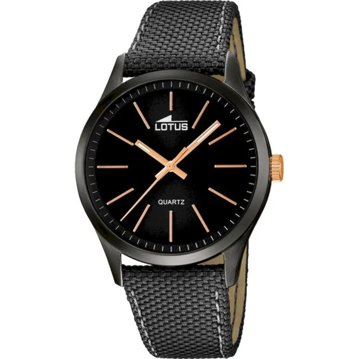 Lotus Armbanduhr Herren Chronograph Minimalist 18165 2, Quarzuhr, 42 mm, schwarz