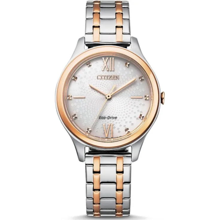 Citizen Armbanduhr Damen EM0506 77A, Analoguhr, 32 mm, roségold
