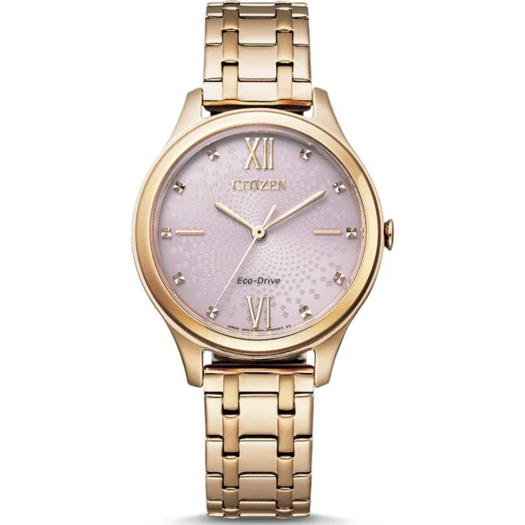 Citizen Armbanduhr Damen EM0503 75X ECO DRIVE, Analoguhr, 32 mm, roségold