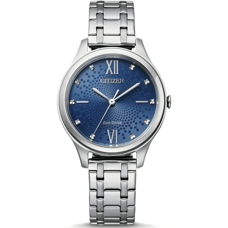Citizen Armbanduhr Damen EM0500 73L ECO DRIVE, Analoguhr, 32 mm, silber