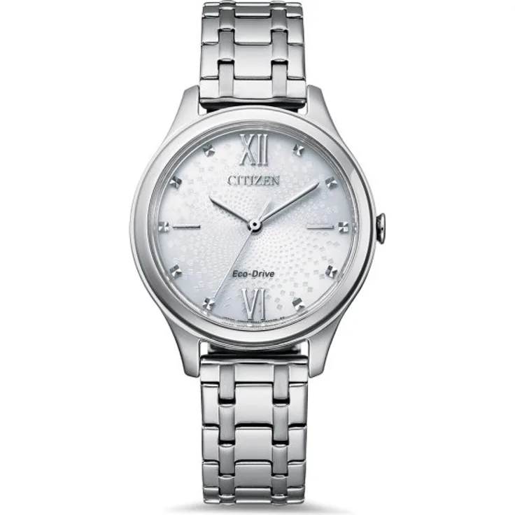 Citizen Armbanduhr Damen EM0500 73A ECO DRIVE, Analoguhr, 32 mm, silber