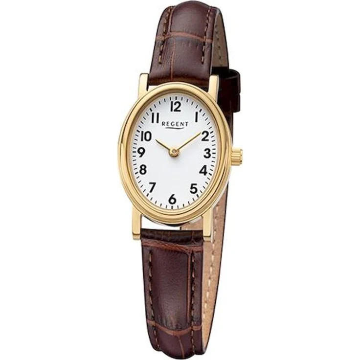 Regent Armbanduhr Damen F 1306, Quarzuhr, braun – Bild 1