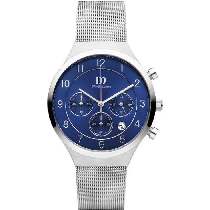 Danish Design Armbanduhr Herren Chronograph IQ68Q1113, Quarzuhr, 40 mm, silber
