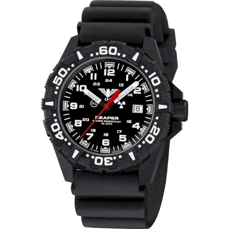 KHS Armbanduhr Herren Reaper MKII KHS.RE2F.DB, Quarzuhr, schwarz