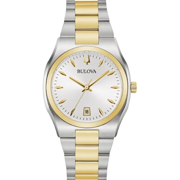 Bulova Armbanduhr Damen CLASSIC 98M132, Quarzuhr, 34 mm, bicolor