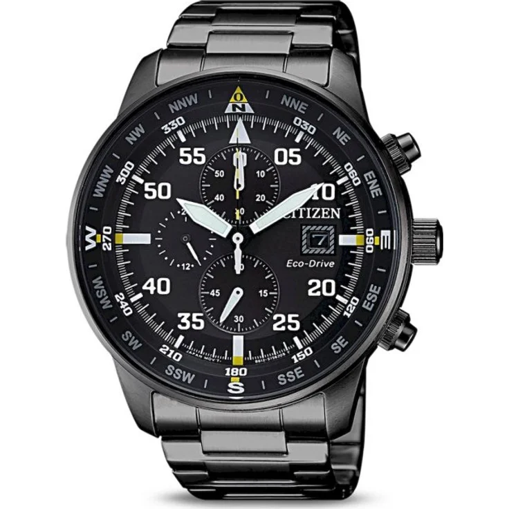 Citizen Armbanduhr Herren Chronograph Eco Drive Chronograph CA0695 84E, Quarzuhr, 44 mm, grau – Bild 1
