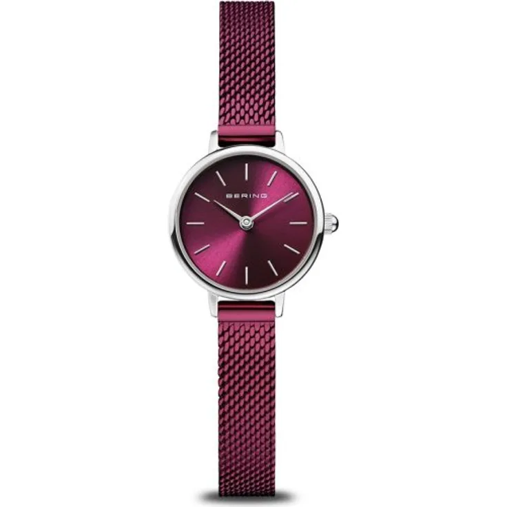 Bering Armbanduhr Damen Quarz Classic 11022 909, Quarzuhr, 22 mm, lila