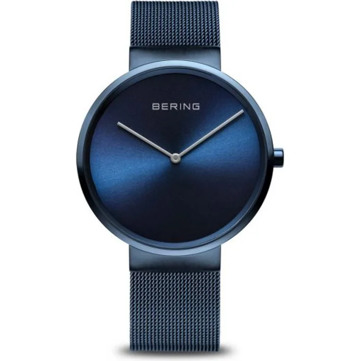 Bering Armbanduhr Unisex Quarz Classic 14539 397, Quarzuhr, 39 mm, blau