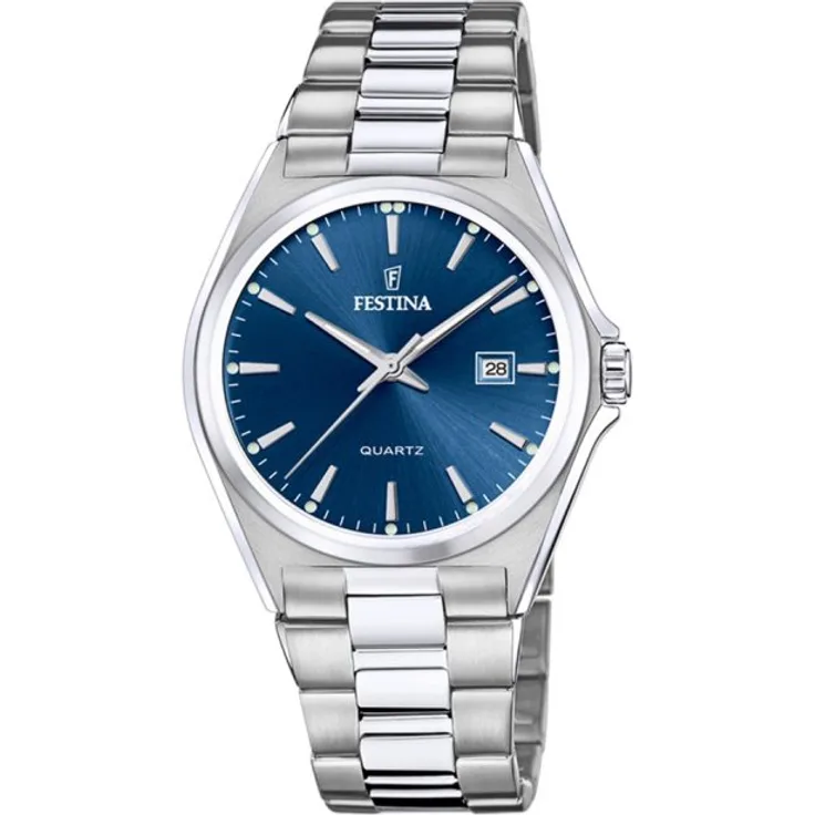 Festina Armbanduhr Herren F20552 3 Stahlband Klassisch, Quarzuhr, 37 mm