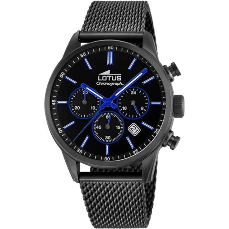 Lotus Armbanduhr Herren 18700 3 Chronograph, Quarzuhr, 36 mm, schwarz