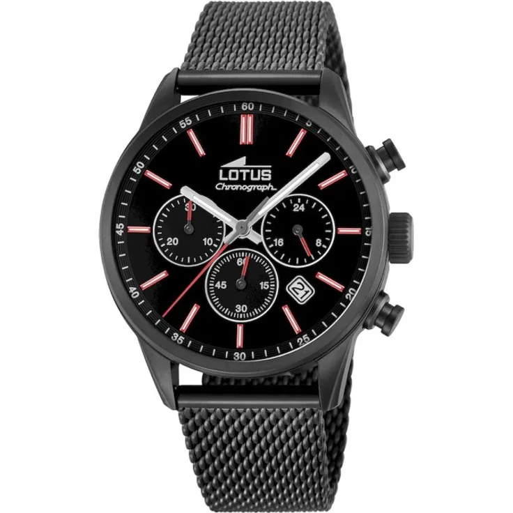 Lotus Armbanduhr Herren Chronograph 18700 1 Chronograph, Quarzuhr, 36 mm, schwarz