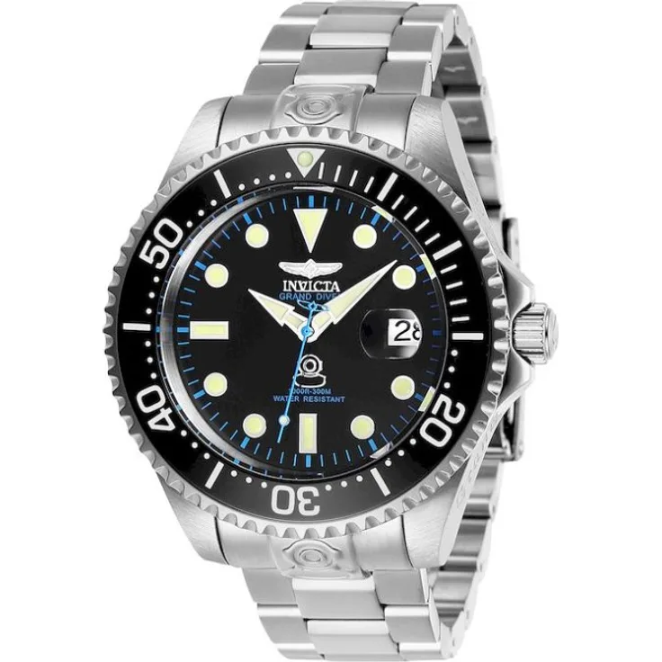 Invicta Armbanduhr Herren Chronograph 27610 PRO DIVER, Analoguhr, 47 mm, silber