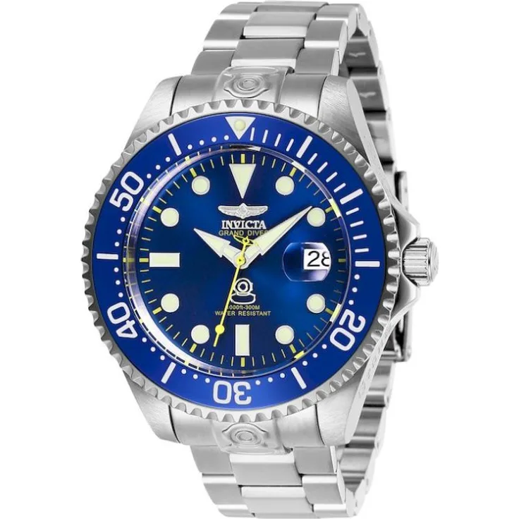 Invicta Armbanduhr Herren Chronograph 27611,Analoguhr, 47 mm, silber