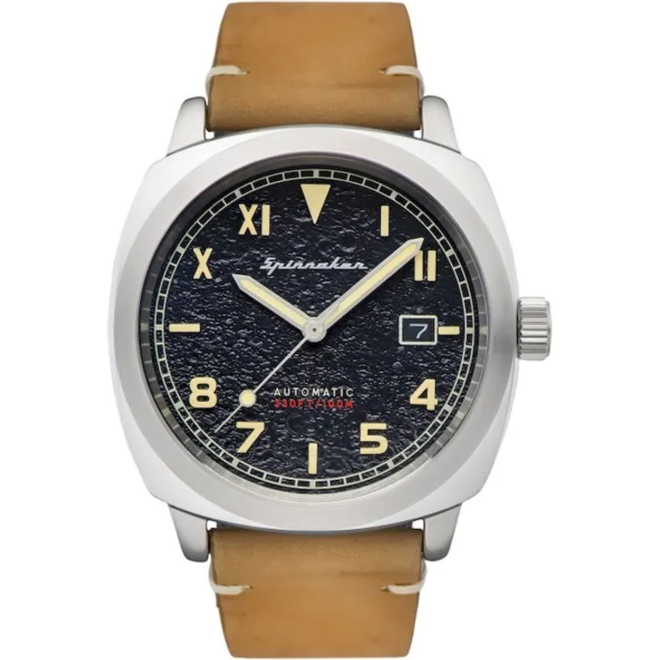 Spinnaker Armbanduhr Herren Hull California SP 5071 01, Automatikuhr, 22 mm, braun