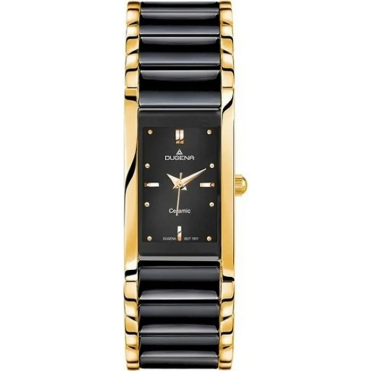 Dugena Damen Armbanduhr Keramik / Edelstahl 4460591