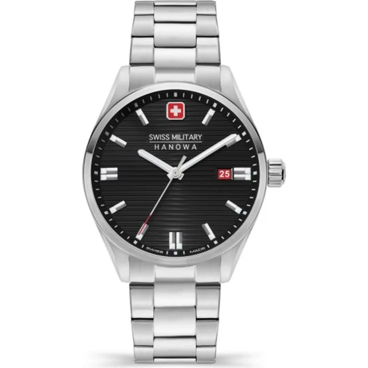 Swiss Military Hanowa Herrenuhr ROADRUNNER SMWGH2200101, Quarzuhr, 40 mm, silber