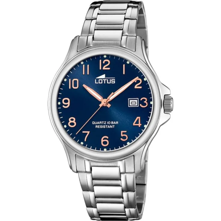 Lotus Armbanduhr Herren Chronograph 18645 2,Analoguhr, 40 mm, silber