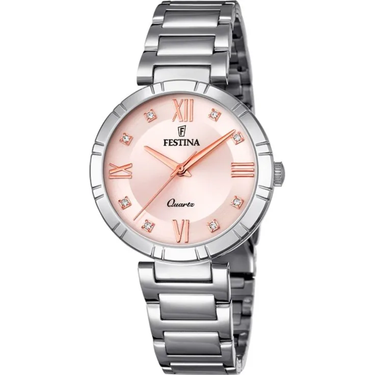 Festina Armbanduhr Damen F16936 C, Quarzuhr, 25 mm, silber