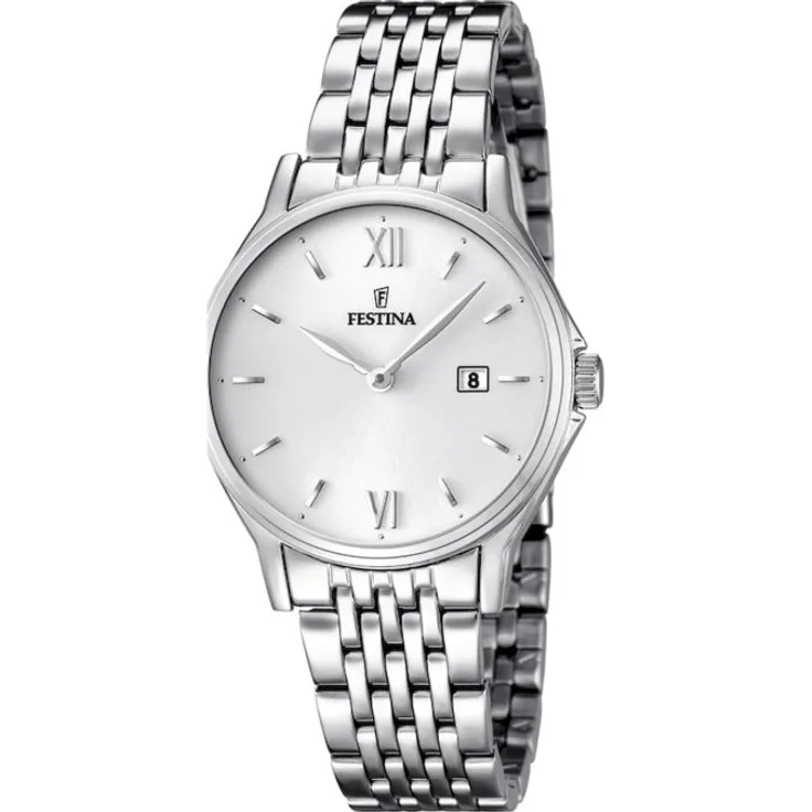 Festina Armbanduhr Herren Chronograph Klassik F16748 2, Analoguhr, 30,8 mm, silber