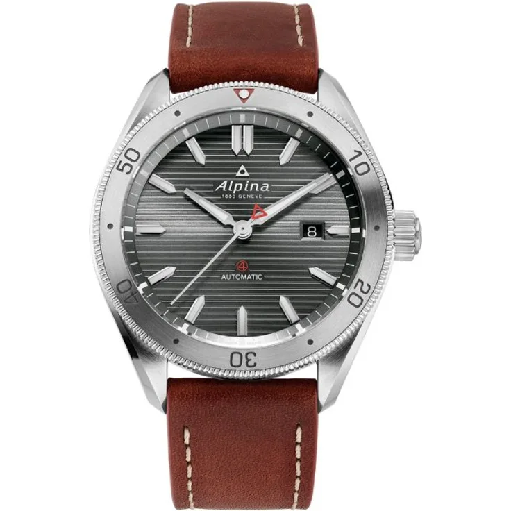 Alpina Armbanduhr Herren Automatik Alpiner 4 AL 525G5AQ6, Automatikuhr, 44 mm, braun