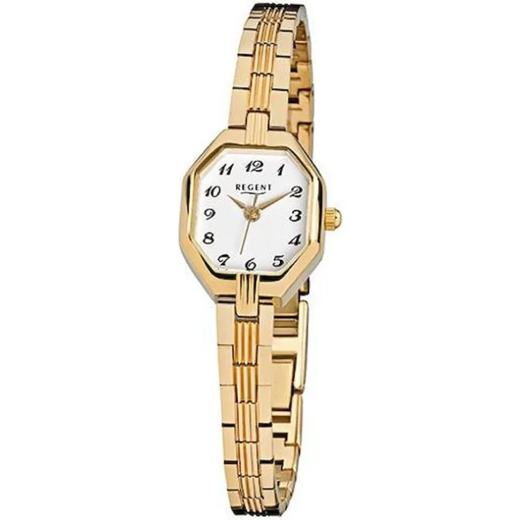 Regent Armbanduhr Damen F 305, Analoguhr, gelbgold