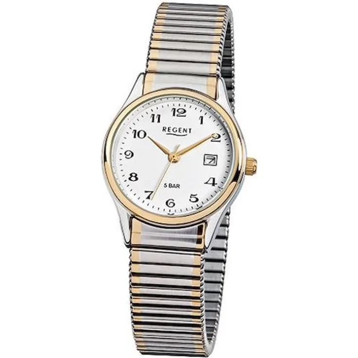 Regent Armbanduhr Damen Zugarmband F 461, Quarzuhr, 29 mm, mehrfarbig