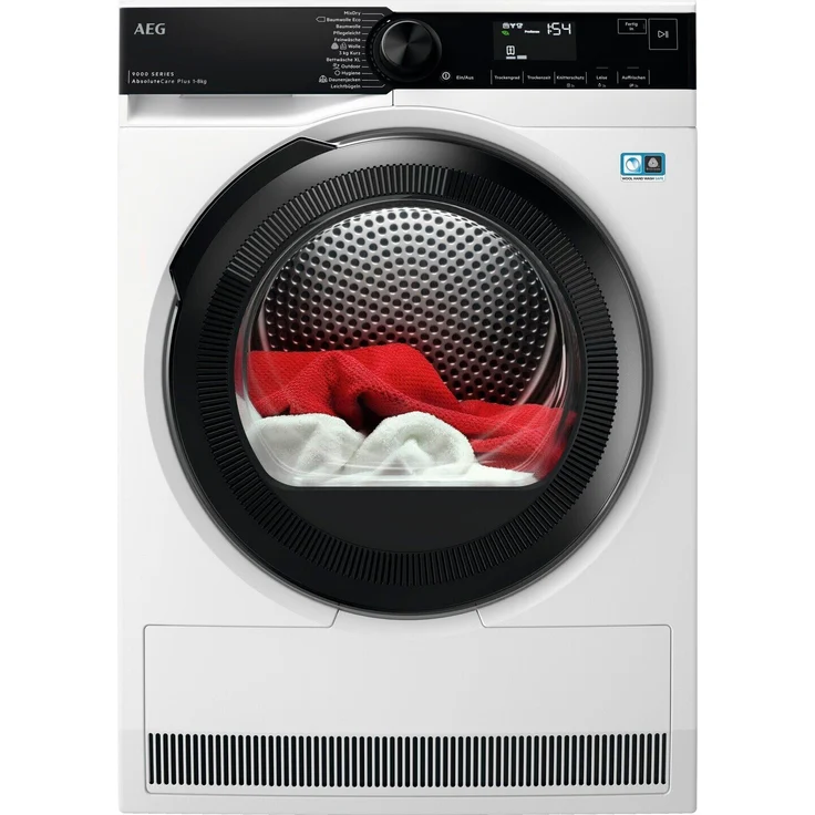 AEG TR9T75680, Wärmepumpentrockner, C, Fassungsvermögen 8 kg, Standgerät, weiß – Bild 1