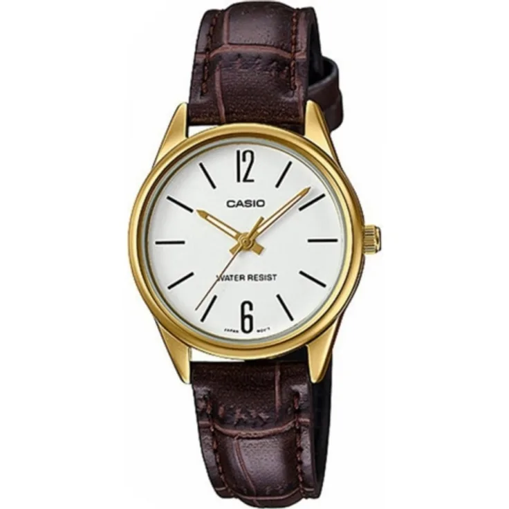 Casio Collection, Quarzuhr, 28 mm, gold, weiß