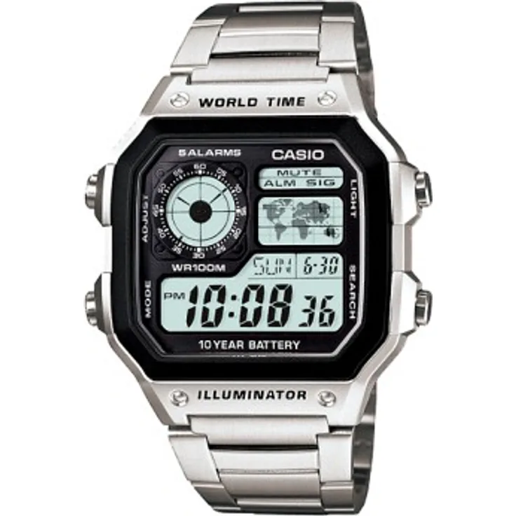 Casio Herren Armbanduhr AE 1200WHD 1AVEF, digital