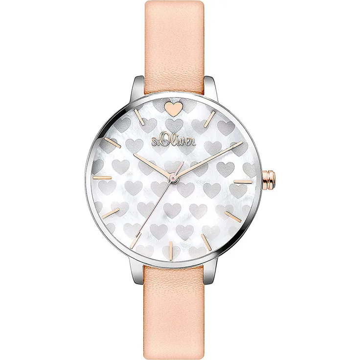 S.oliver So 3474 lq Damenuhr, Quarzuhr, 36 mm, silber