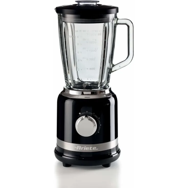 Ariete 0585 Moderna Standmixer, 1000 Watt, 1,5 Liter, Puls-Funktion, Eis-Crusher, schwarz