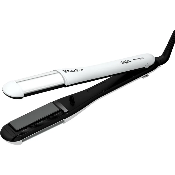 L'Oréal Steampod 4.0 All-In-One Professional Styler Dampfglätteisen, inkl. 3 unterschiedliche Kämme, mit integriertem Wassertank, weiß