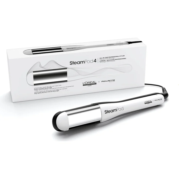 L'Oréal Steampod 4.0 All-In-One Professional Styler Dampfglätteisen, inkl. 3 unterschiedliche Kämme, mit integriertem Wassertank, weiß – Bild 3