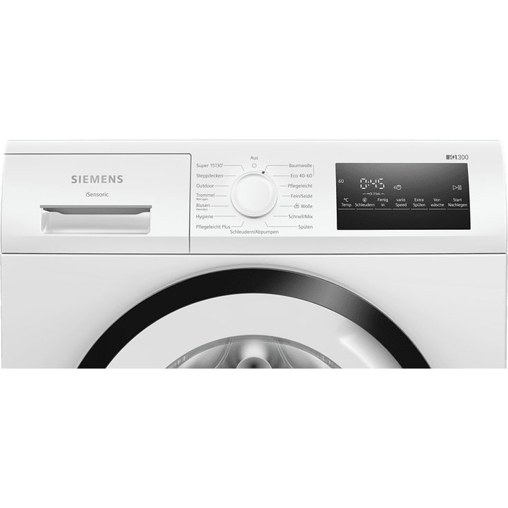 Siemens WM14N223 iQ300, Frontlader-Waschmaschine, B, Fassungsvermögen 7 kg, Standgerät, Breite 60 cm, weiß – Bild 3