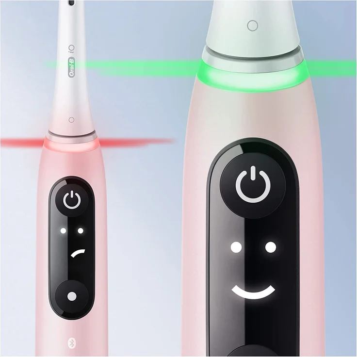 Oral-B iO Series 6N sensitive Edition elektrische Zahnbürste, 5 Reinigungsprogramme, pink sand – Bild 5