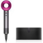 Dyson Supersonic HD07 Haartrockner, 1600 Watt, Ionen-Technologie, Geschenkedition, inkl. Aufbewahrungsbox aus Leder, 5 Stylingdüsen, Generation 2022, anthrazit, fuchsia