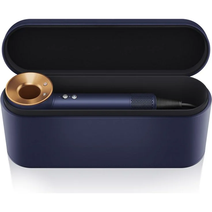 Dyson Supersonic HD07 Haartrockner, 1600 Watt, Ionen-Technologie, Geschenkedition, inkl. Aufbewahrungsbox aus Leder, 5 Stylingdüsen, Generation 2022, nachtblau, kupfer – Bild 3